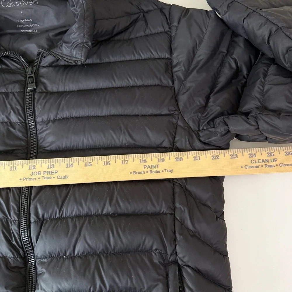 Calvin Klein Mens Puffer Jacket Large Packable Down Quilted Lightweight Travel